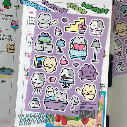 [Heeheeclub] My Cozy House Sticker Sheet