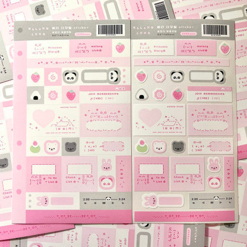 [Malangcong] Berry Diary Deco Sticker Sheet