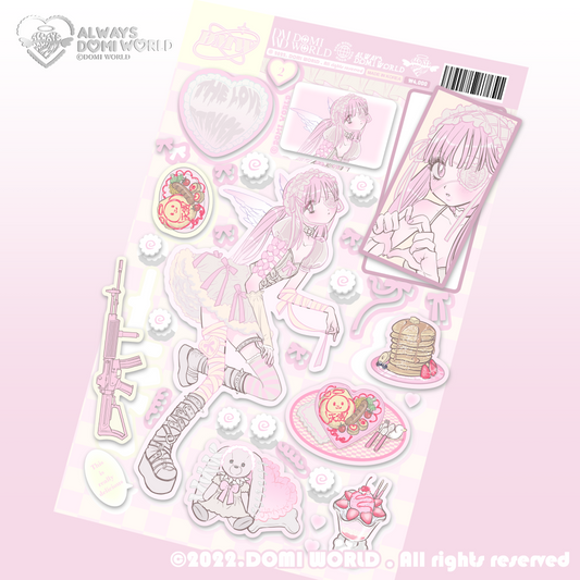[Domi World] Pink Angel Sticker
