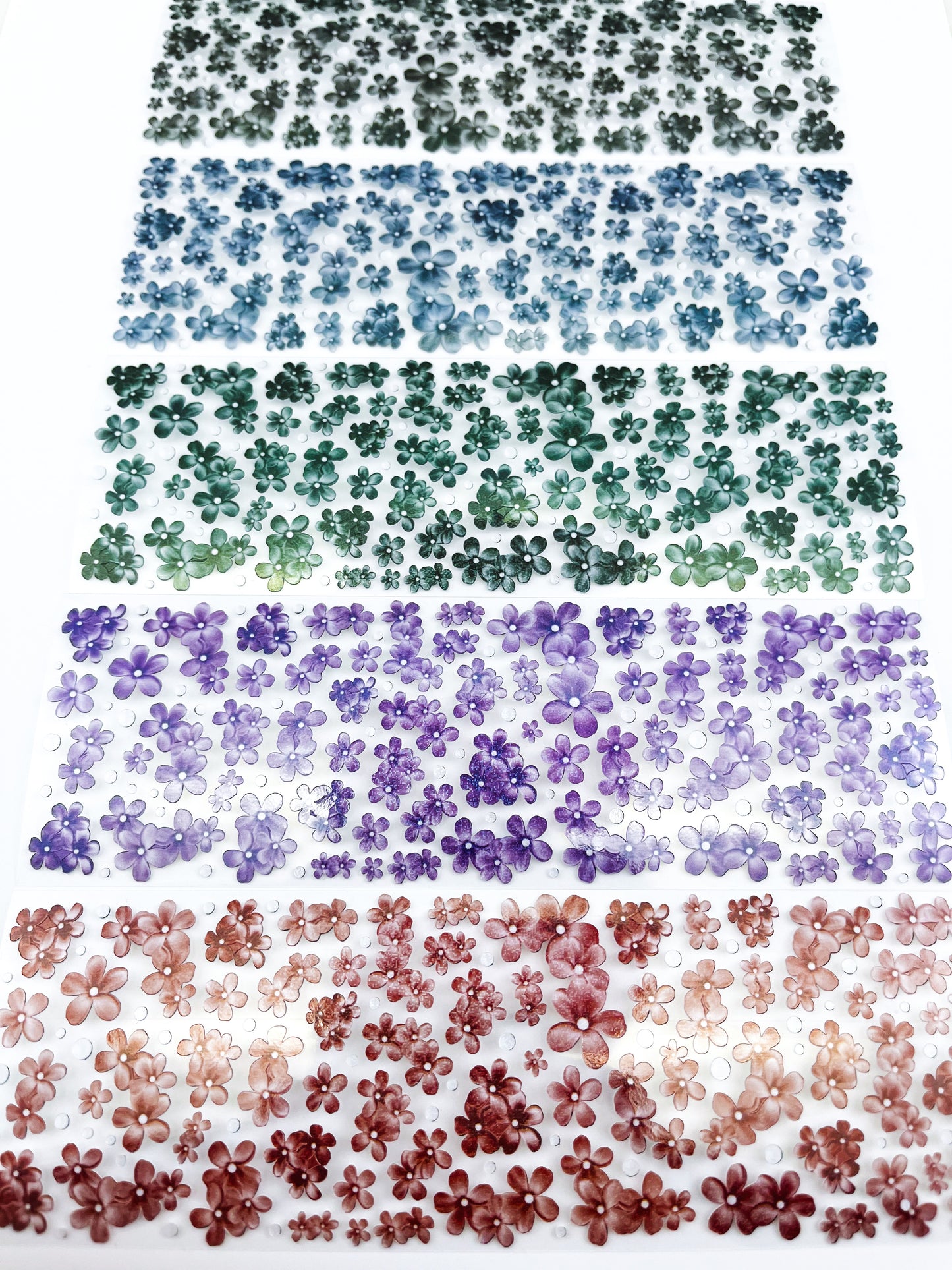 borahstudio Dark Mini Flowers In Bloom - Forget Me Not Collection