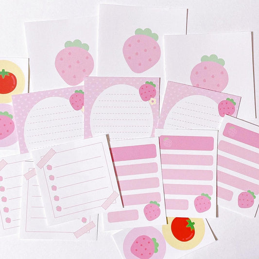 [Cherry and Night] Strawberry Memo Sticker Pack