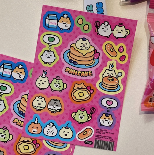 [Heeheeclub] Hamster Pancake Sticker Sheet