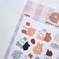[My Mousse] Beige Rabbit Deco Sticker Sheet