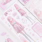 [Pearly Button] Pink Emerald Girl Sticker Sheet
