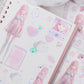[Pearly Button] Pink Emerald Girl Sticker Sheet