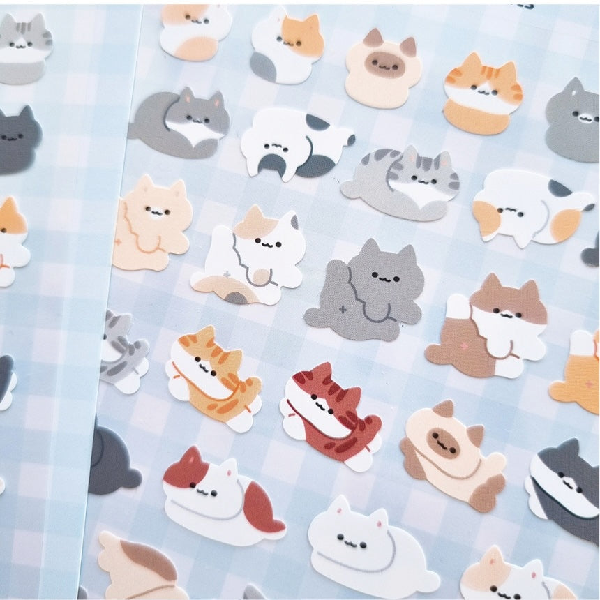[My Mousse] Round Cats Deco Sticker Sheet