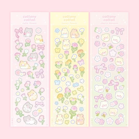 [cottonycotton] Flower Stickers (3 styles)