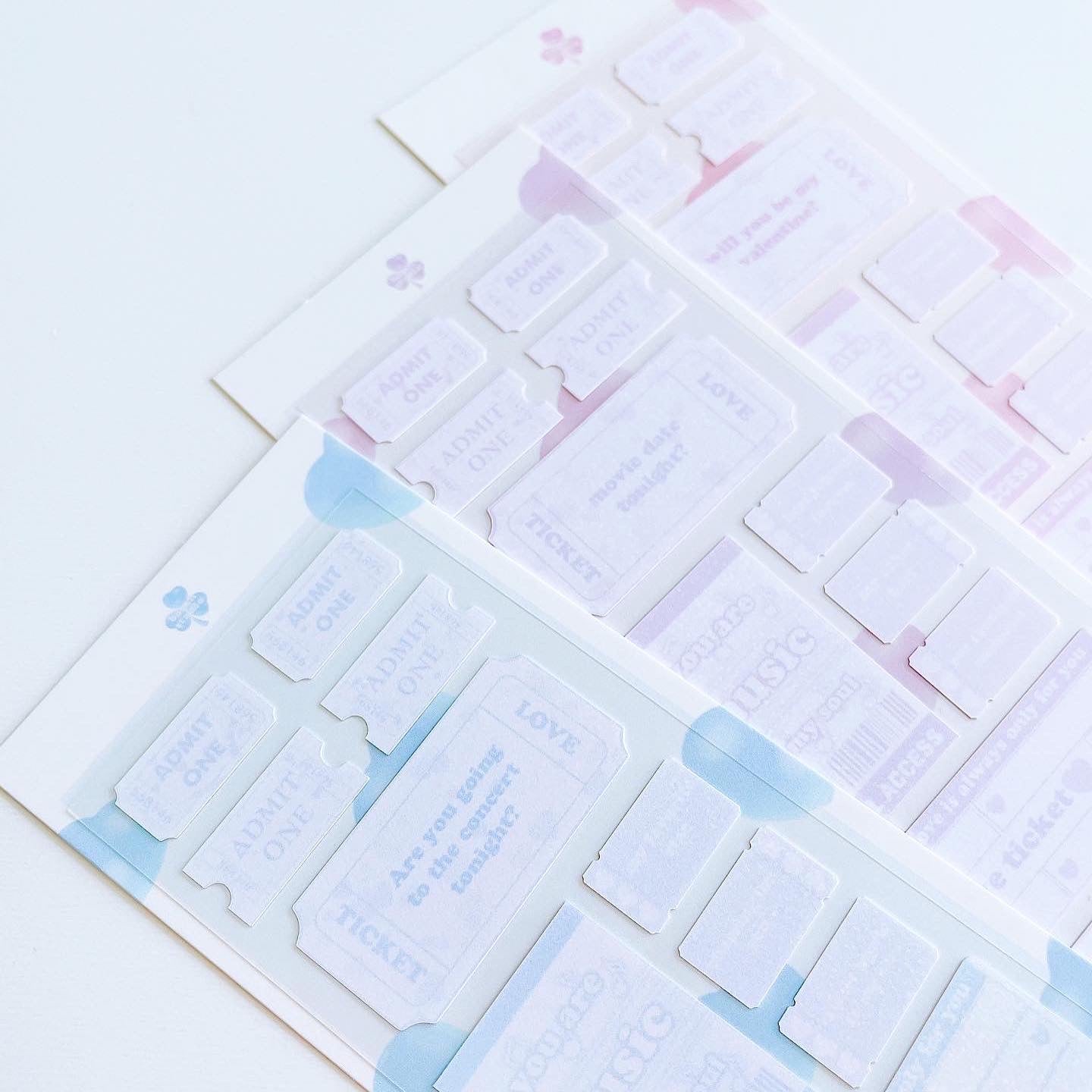 Borah Studio Love Ticket Deco Sticker