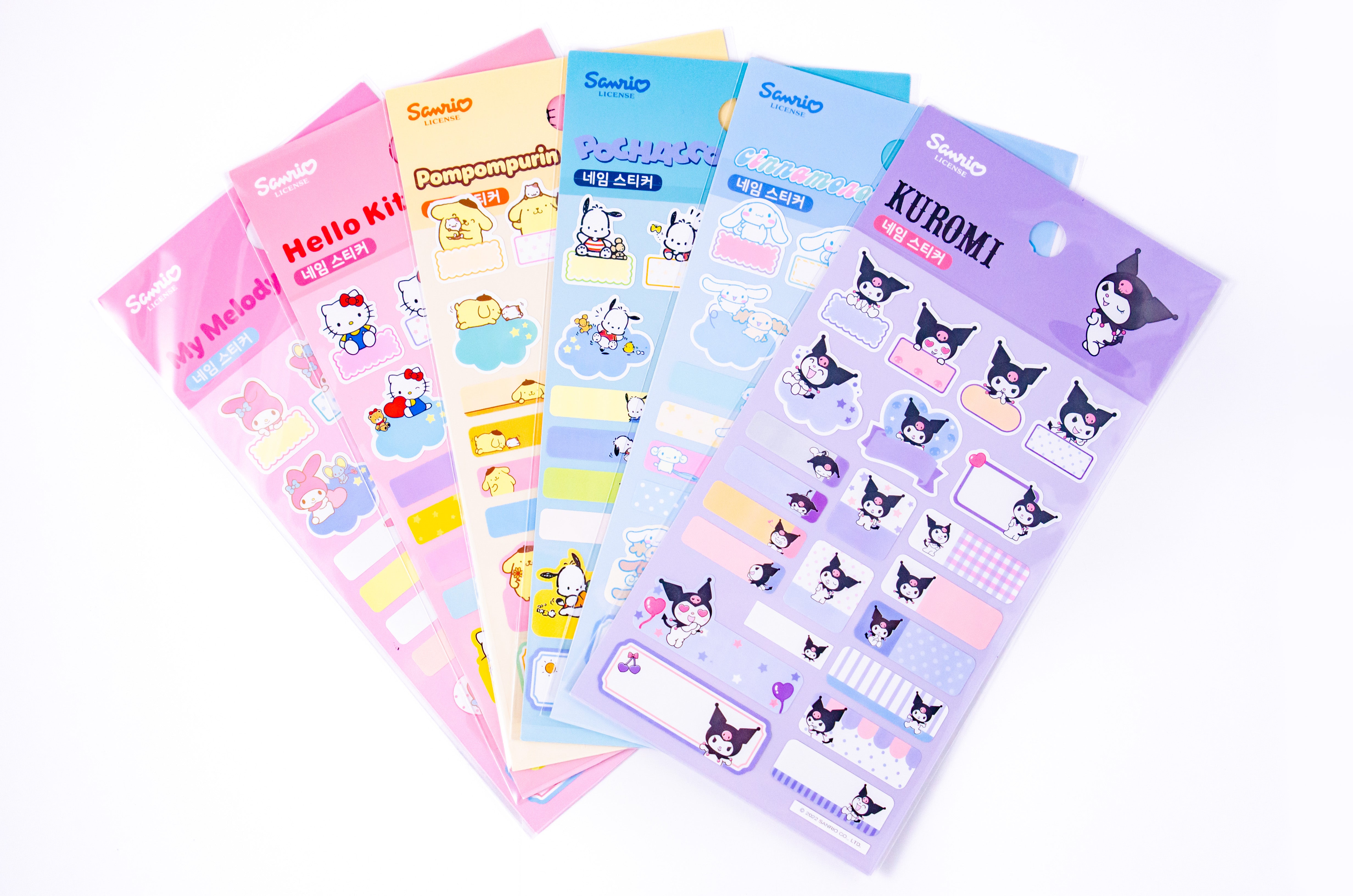 Sanrio Characters Name Sticker