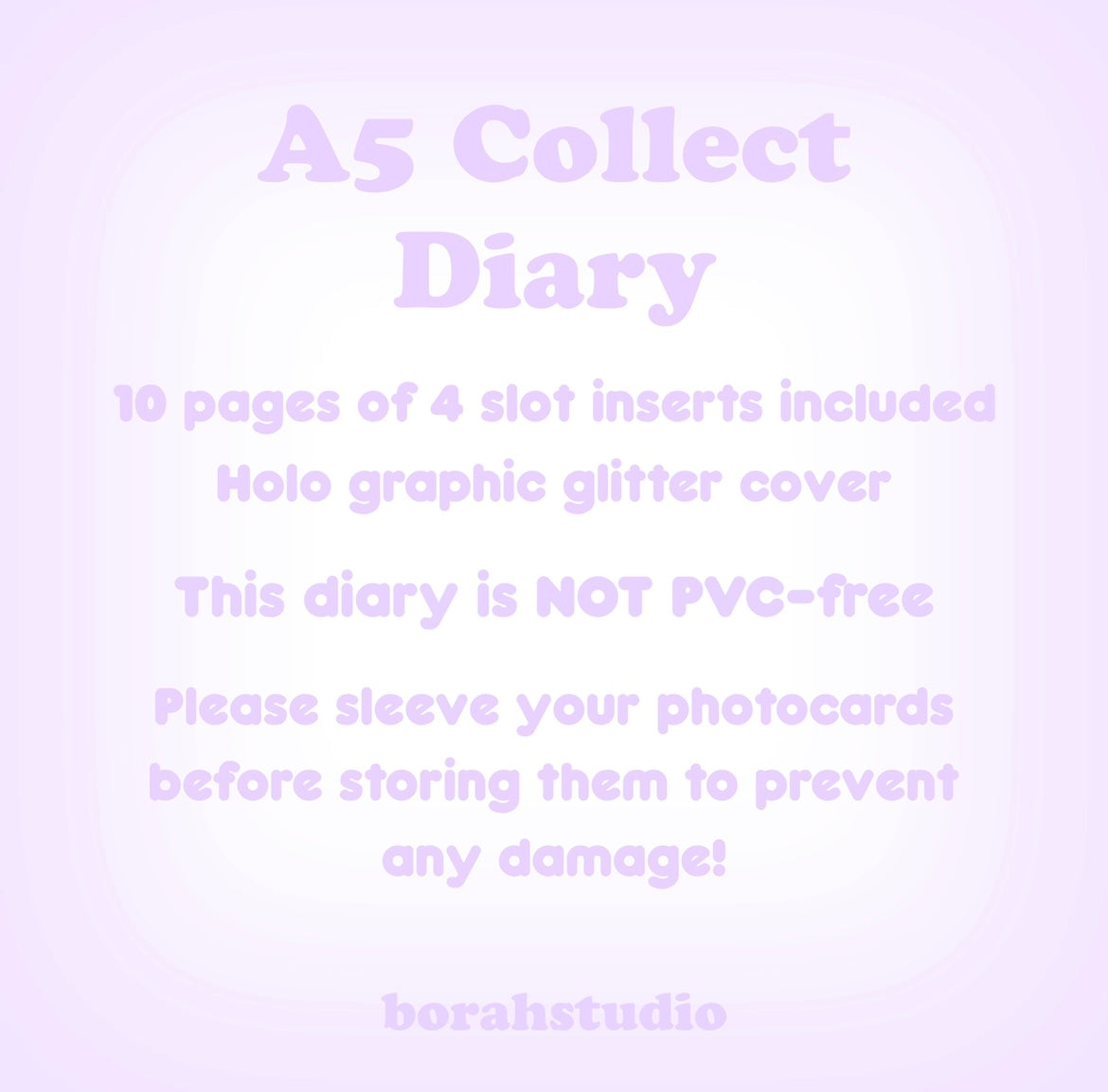 borahstudio A5 Glitter Photocard/Polco Binder