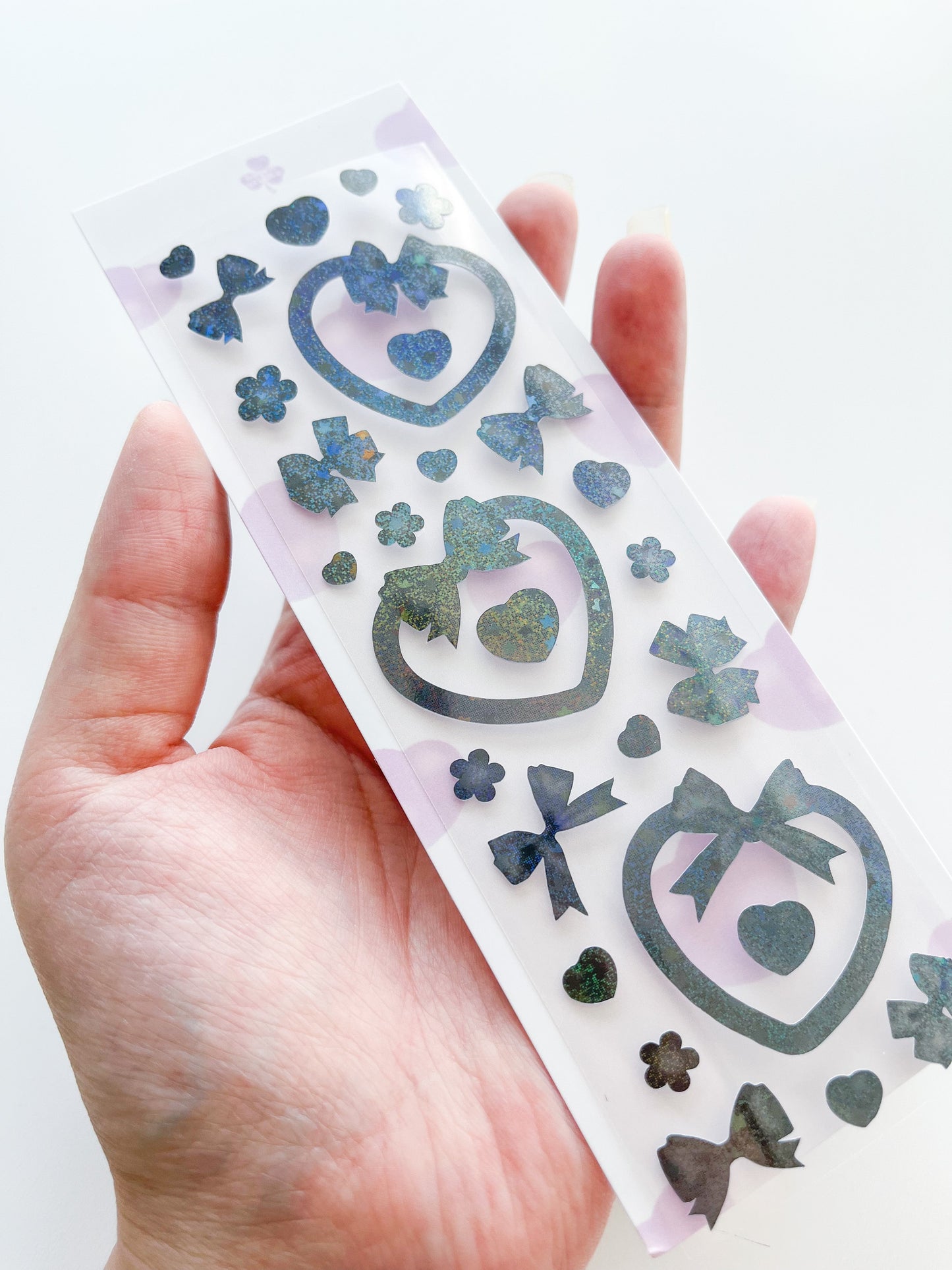 borahstudio Black Heart Ribbon Frame