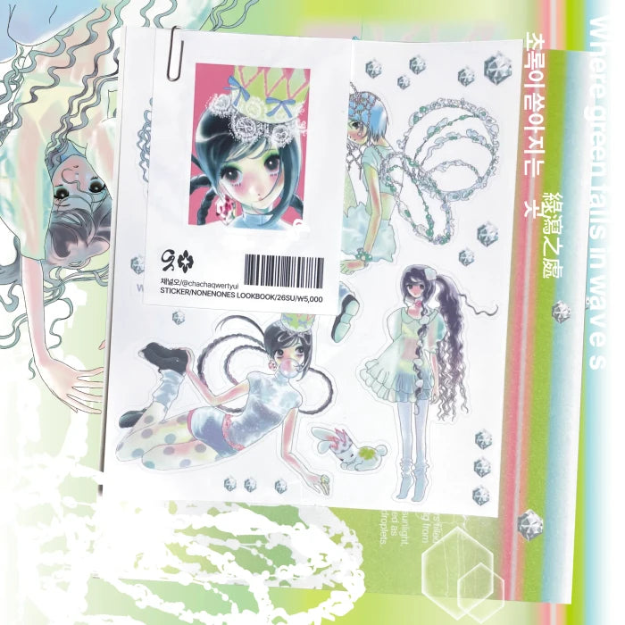 [Chachaqwertyui] Nonenones Lookbook 26SU Sticker Set