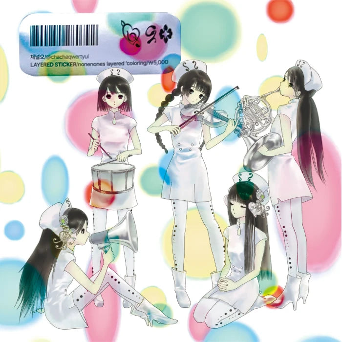 [Chachaqwertyui] layered sticker-nonenones layered'coloring Sticker Set