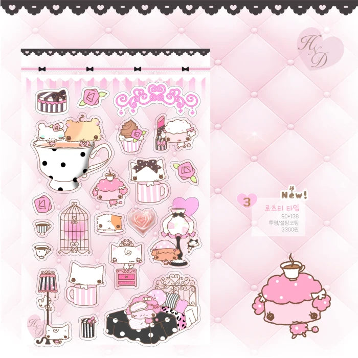 [Happy Nyang Day] Rose Tea Time Sticker Sheet