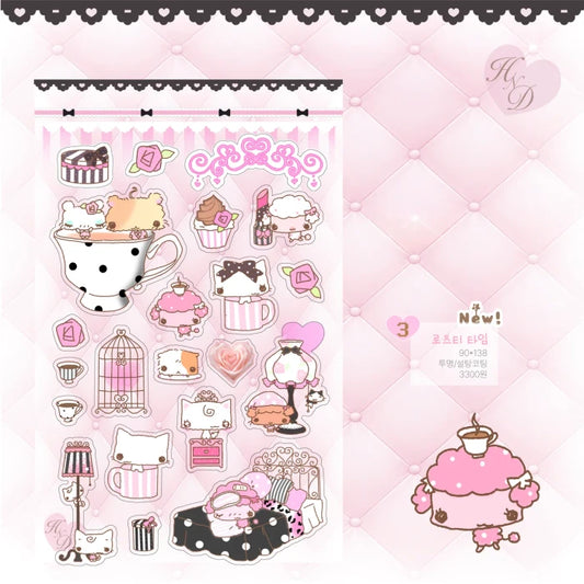 [Happy Nyang Day] Rose Tea Time Sticker Sheet