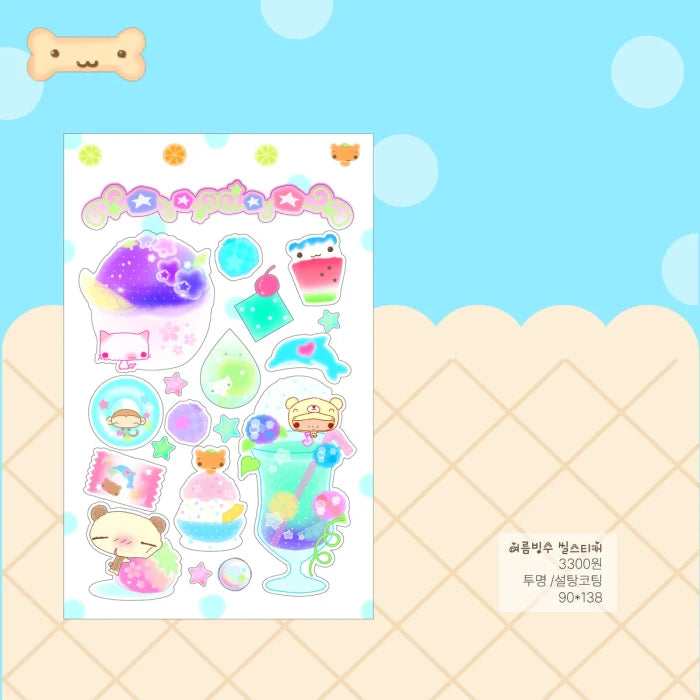 [Happy Nyang Day] Summer Bingsoo Sticker Sheet