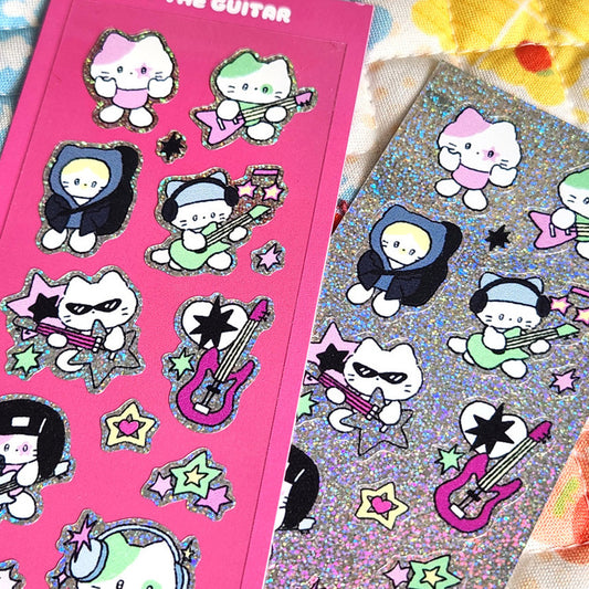 [Catdabang] Hit the Guitar Sticker Sheet