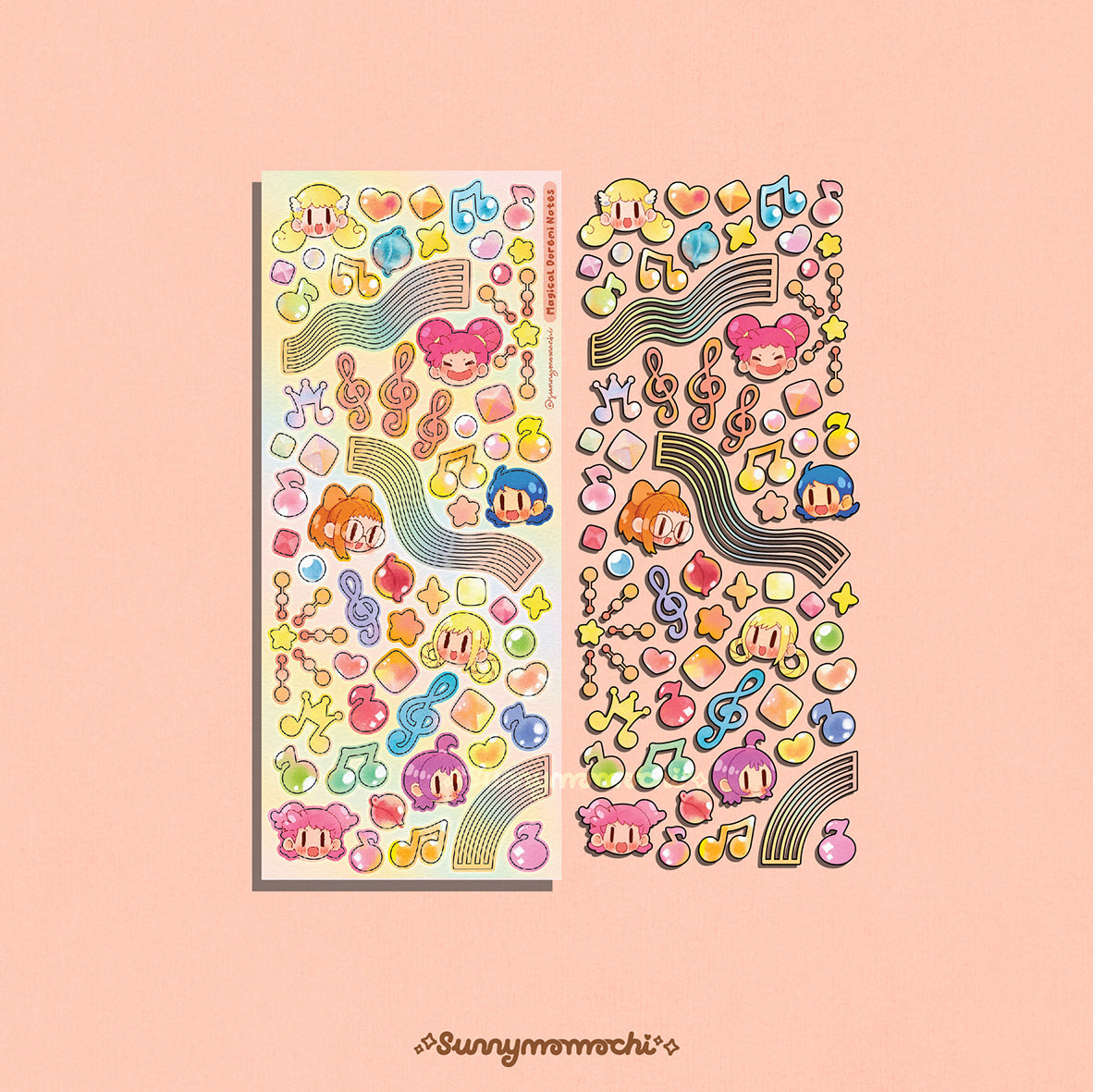 [Sunnymomochi] Magical Girl Notes Deco Sticker Sheet – It's Deco Day