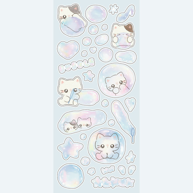 [Eunpshop] Bubble Cats Sticker Sheet