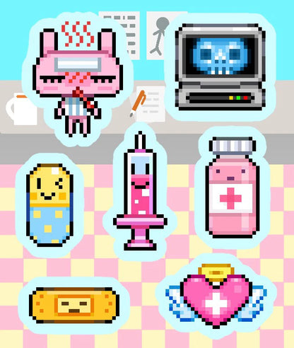 [Jal Ja] Mini Game <Come Visit Jal Ja Town> Sticker Set (2 Pieces)