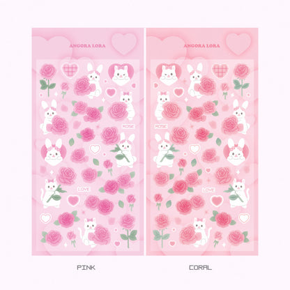 [Angora Lora] Rose Sticker (2 colors)