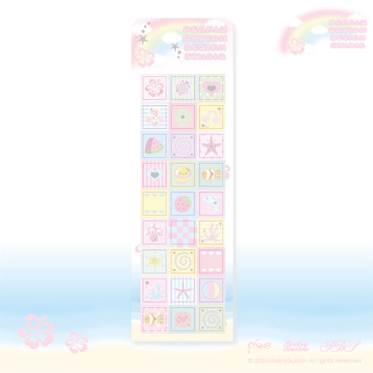 [Pearly Button] Summer Daily Mini Deco Sticker Sheet