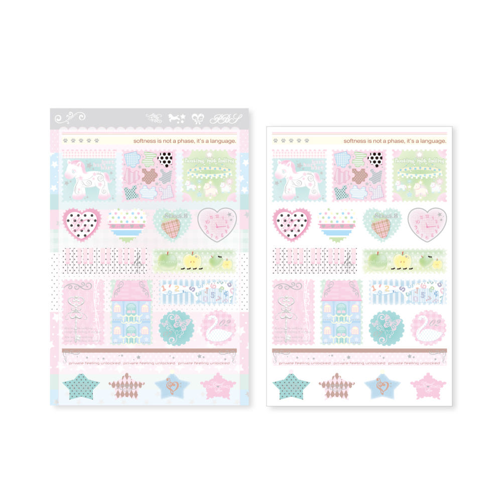 [Pearly Button] Quiet Little World Sticker Sheet