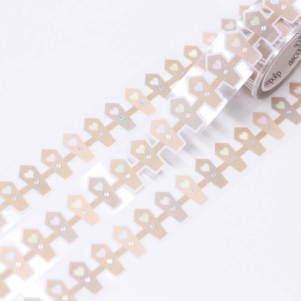 [A Scoop of P] Heart Fence Kiss Cut Tape