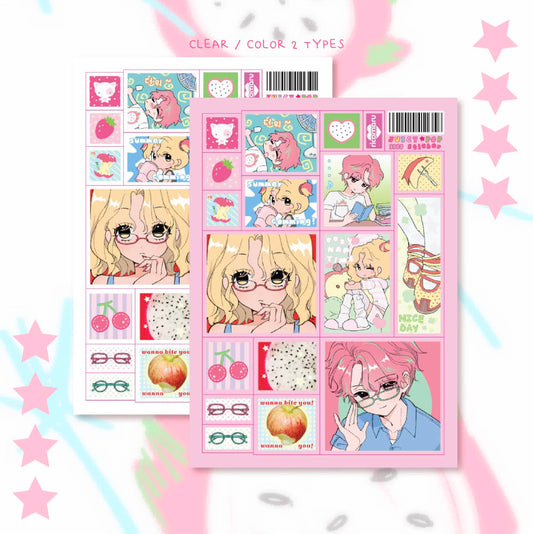 [Ricomaru] Juicy Pop Sticker Sheet (2 types)