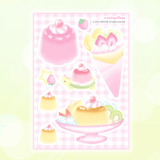 [Creamy Village] Dessert Cafe Mojo Paper Sticker Sheet