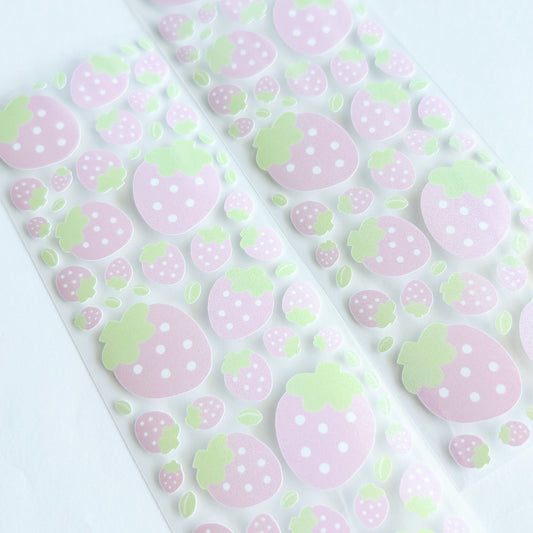 [borahstudio] Strawberries Deco Sticker