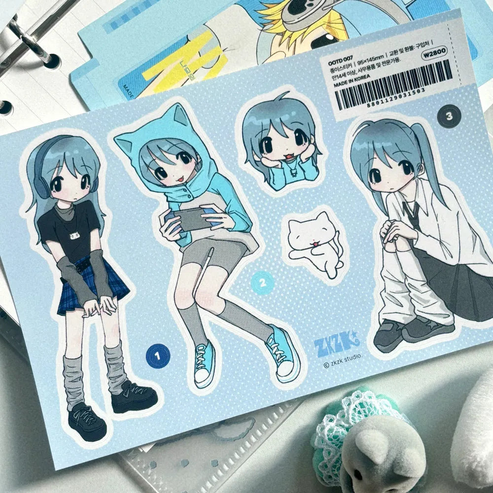 [Zkzk Studio] OOTD 07 Sticker Sheet