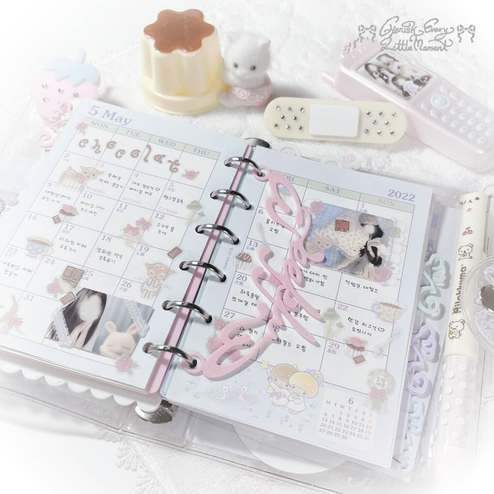 [Cherish 203] 6 Ring Weekly Index Holder