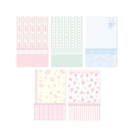 [Pearly Button] Blush Rose Wallpaper Memo Sticker Pack
