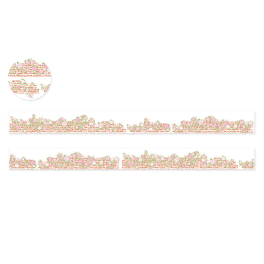 [Pearly Button] Wallside Rose Washi Tape