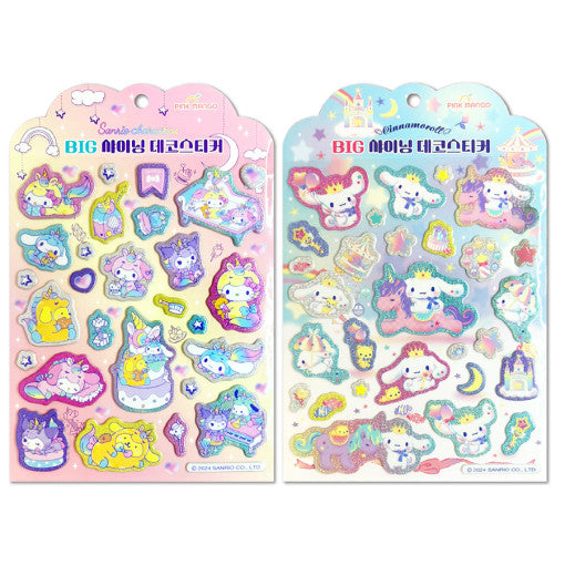 [Sanrio Korea] 3D BIG Shining Deco Sticker Sheet (2 Styles)