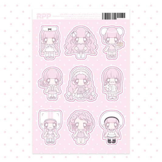 [Rumpumpum] Loner Girl Meta! Mini Me White Summer Sticker Sheet