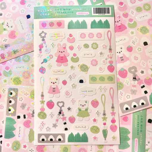 [Malangcong] Sweet Berry Deco Sticker Sheet