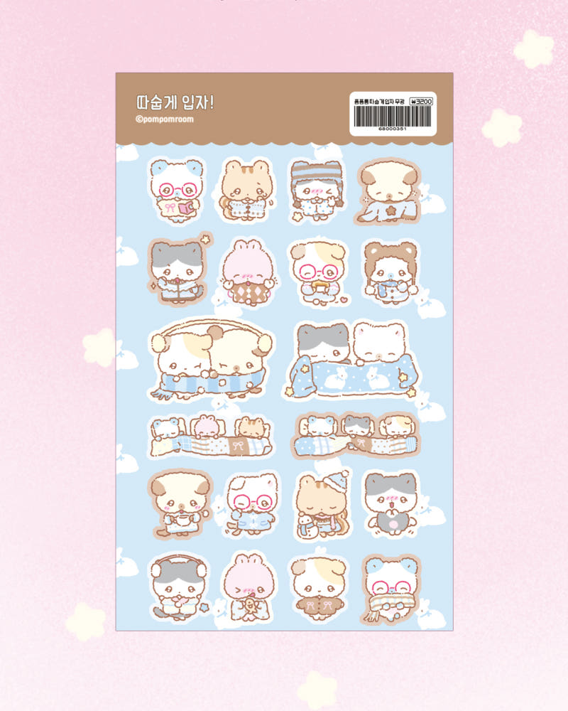 [Pompomroom] Let's Dress Warm Matte Sticker Sheet
