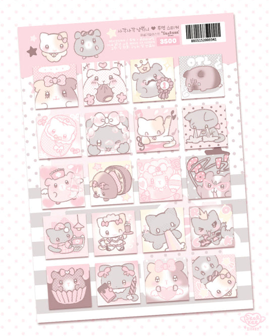 [Seolkee] Nyang Guinea Square Sticker Sheet