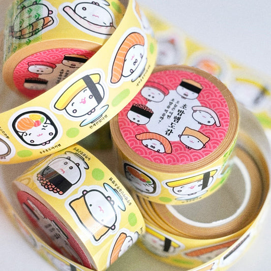 [Zkzk Studio] Sushi Ham Illustrations Kiss Cut Tape