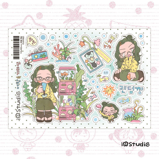 [io studio] Gacha Shop in the Fishbowl Deco Sticker Sheet (Matte)