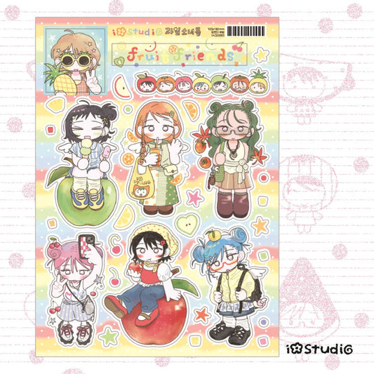 [io studio] Fruit Girls Deco Sticker Sheet (Matte)
