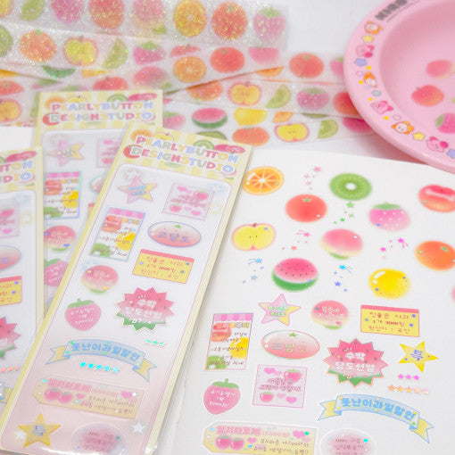 [Pearly Button] Pearly Fruity Flyer Sticker