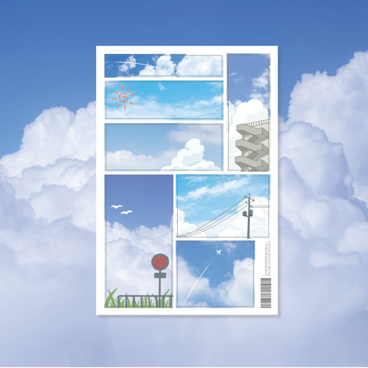 [Little Bird] Blue Sky Collection Sticker Sheet