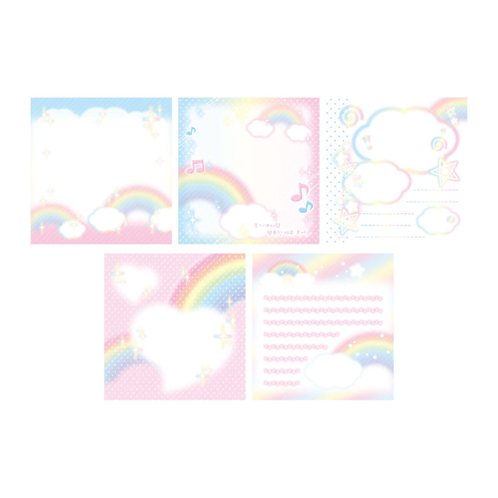 [Nevertheless] Big Memo Sticker Set – Rainbow