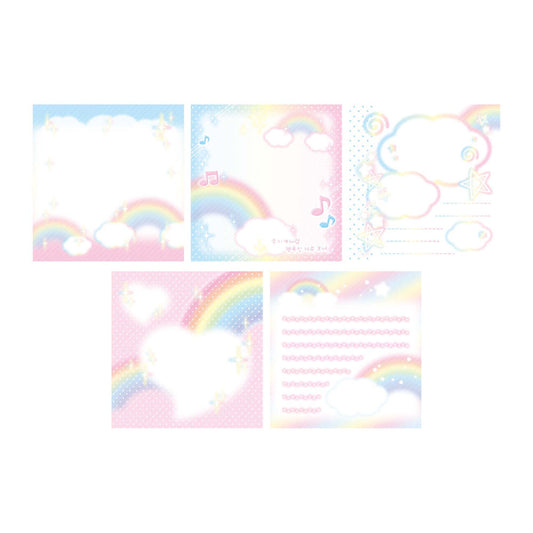 [Nevertheless] Big Memo Sticker Set – Rainbow