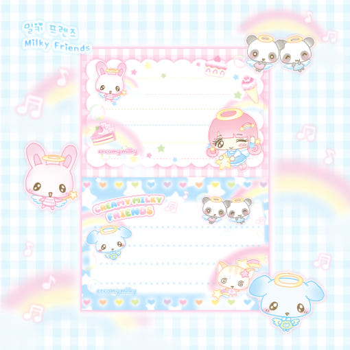 [Creamy Village] Creamy Milky Friends Memo Pad