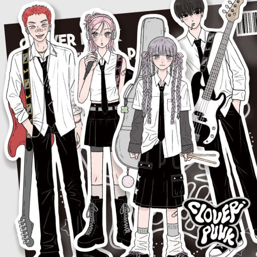 [S2anada] Clover Punk Band Die Cut Sticker Set