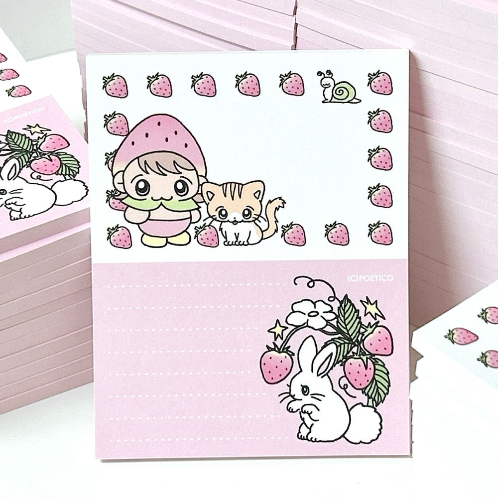 [Poetico] Strawberry Fairy Memo Pad